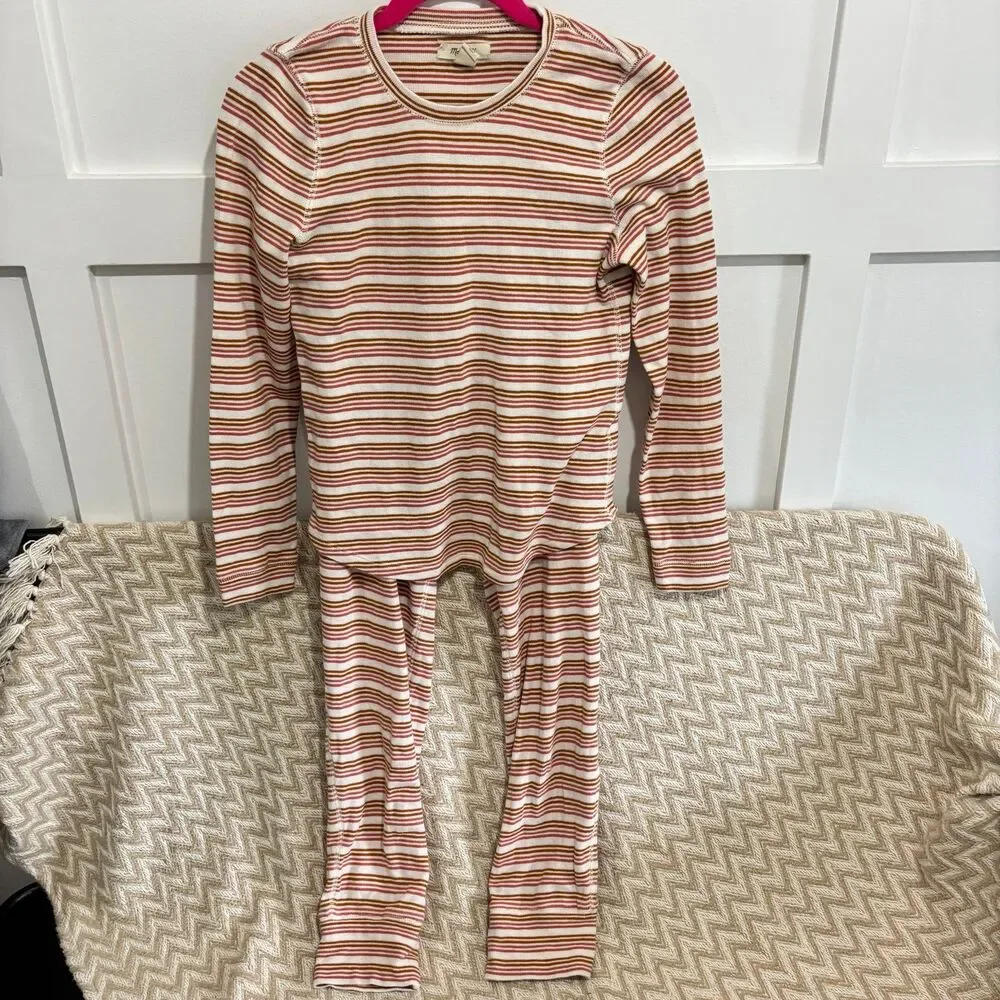 Madewell Honeycomb Pajama Tee & Pants Set Kasson Stripe - Picture 6 of 12